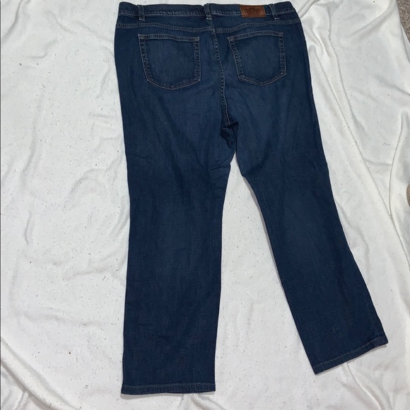 Lauren, Ralph Lauren Classic Blue Jeans 18w mid rise, straight leg, dark blue - Picture 7 of 9
